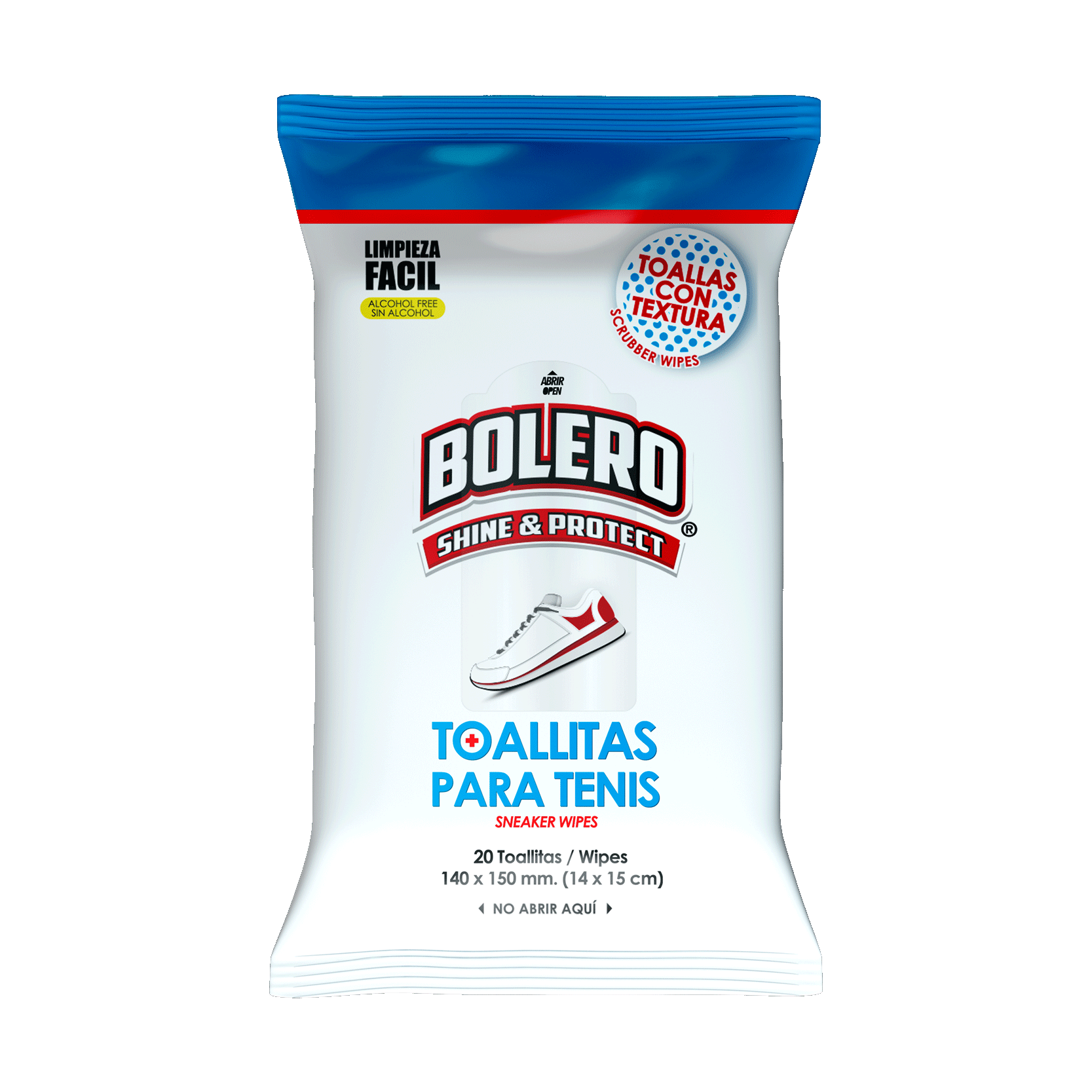 Toallitas limpiadoras para tenis marca Bolero
